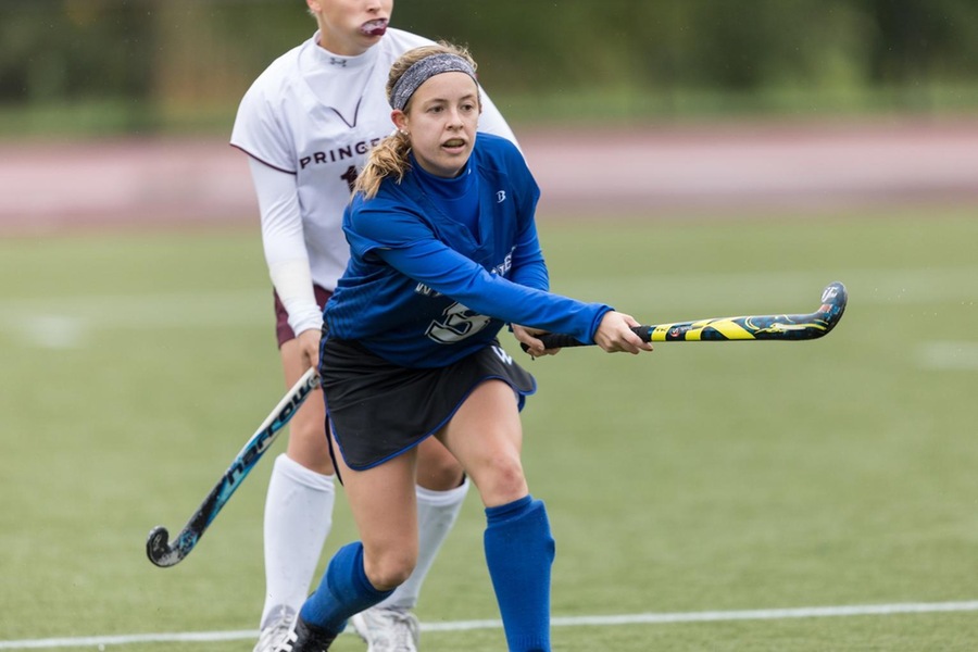 Senior Haley Chrobock scored her first career hat trick to lead the Blue to the victory (Frank Poulin).