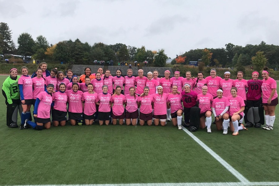Saturday's game was part of the NEWMAC's annual Play4theCure initiative.