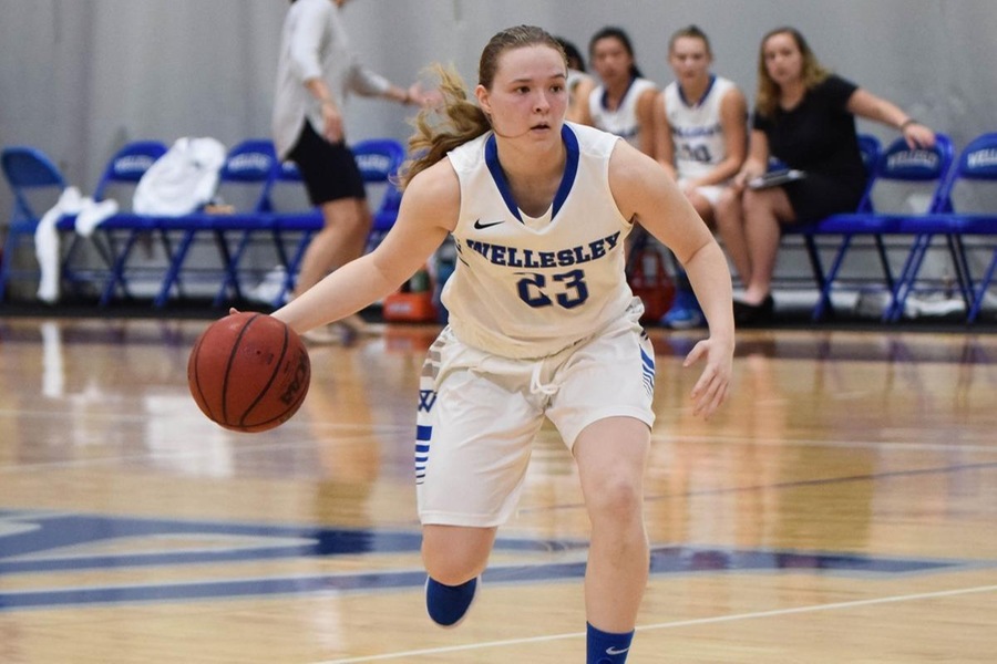 Senior Chelsea Brown dropped in a career-high 18 points in the win (Julia Monaco).