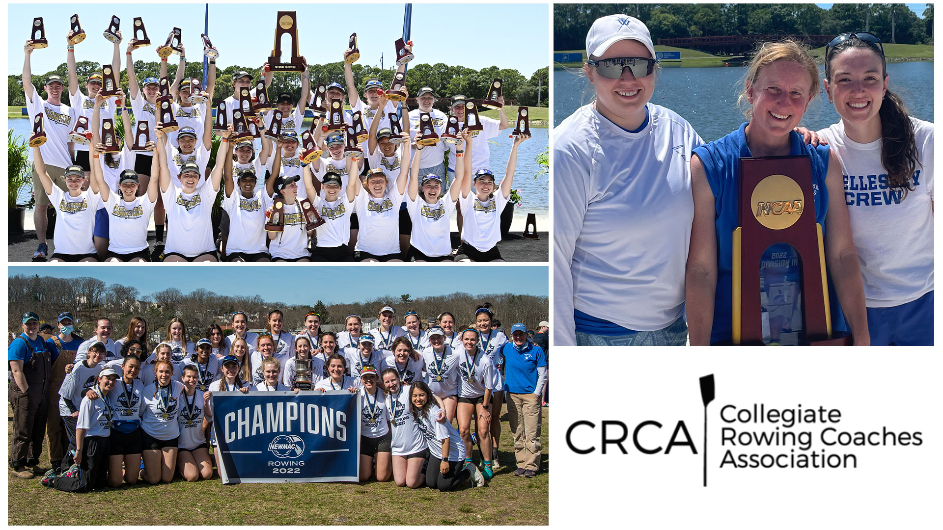 Tessa Spillane and the Blue Crew coaching staff earned National Coaching Staff of the Year honors from the CRCA (Mike Janes (top), Katie Morrison (bottom))