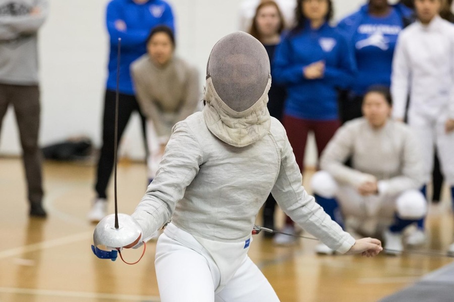 Yasemin Ersen was 16-0 in sabre to lead the Blue on Saturday (Frank Poulin).