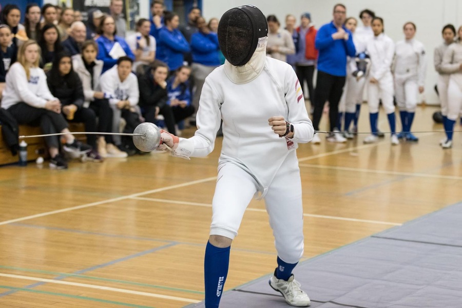 Julia Calventus-Coveney finished with a 12-2 mark in epee (Frank Poulin).