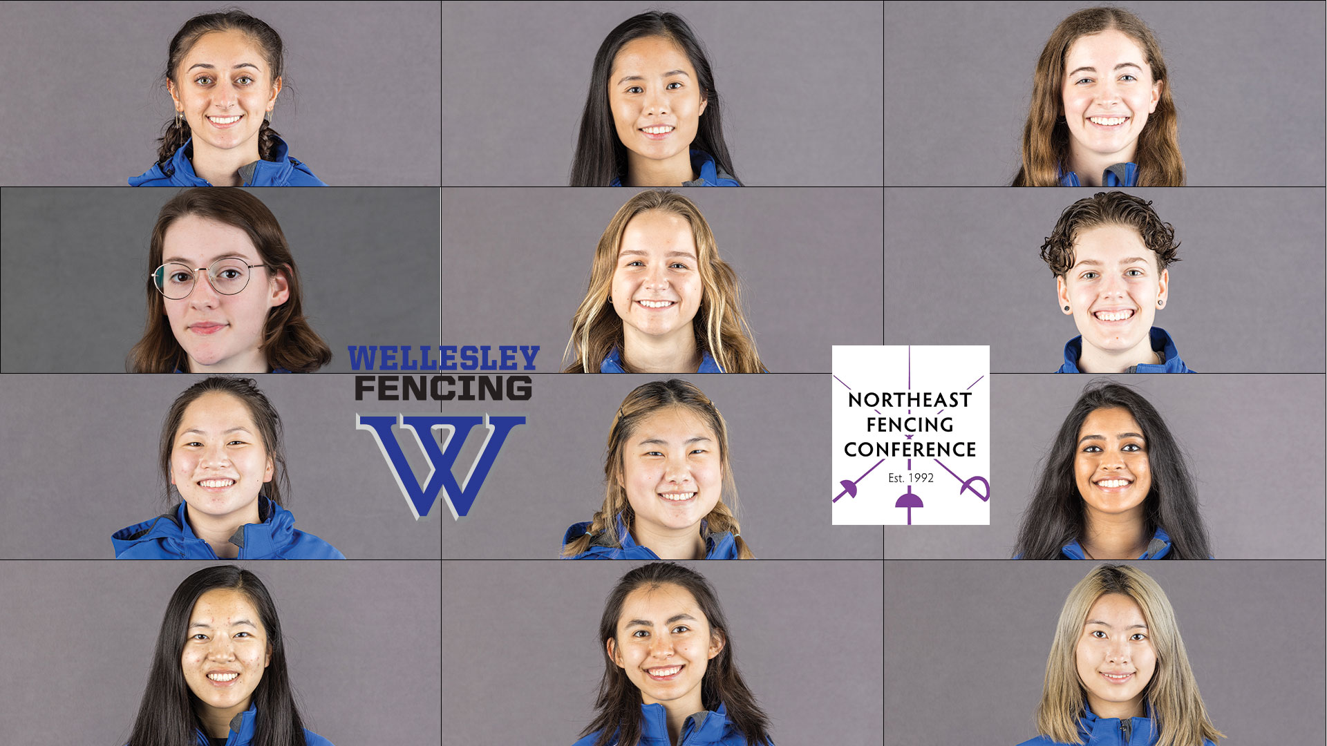 Wellesley fencing ears NFC Academic Awards (Frank Poulin Photography)