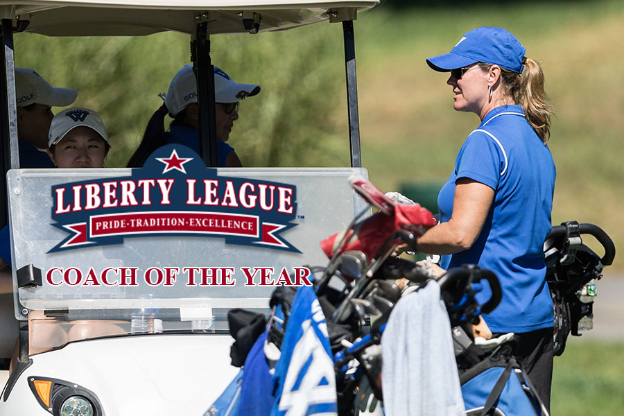 Makerney led the Blue to a program-best second place finish at this year's Liberty League Championship (Frank Poulin).