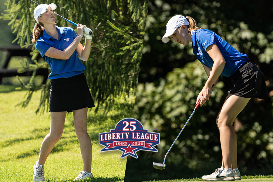 Caroline (left) and Ryan (right) MacVicar swept the Liberty League weekly honors for the Blue (Frank Poulin).