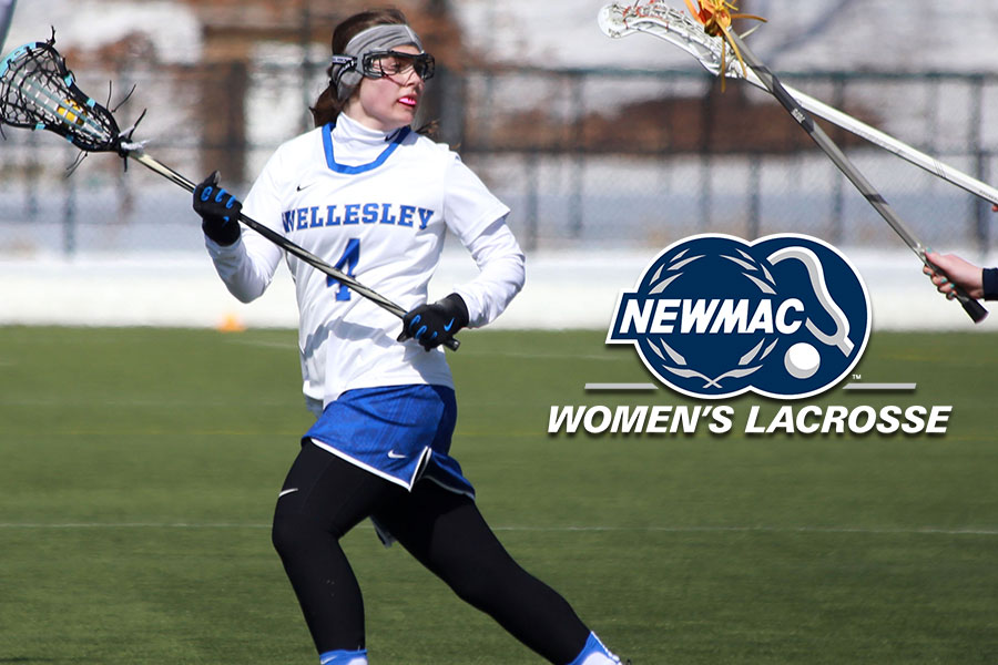 Jenna Mulrenan ends her Blue lacrosse career as a three-time All-NEWMAC honoree (Lauren Luo).