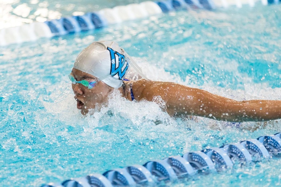 Jessica Wegner earned three individual victories for the Blue (Frank Poulin).