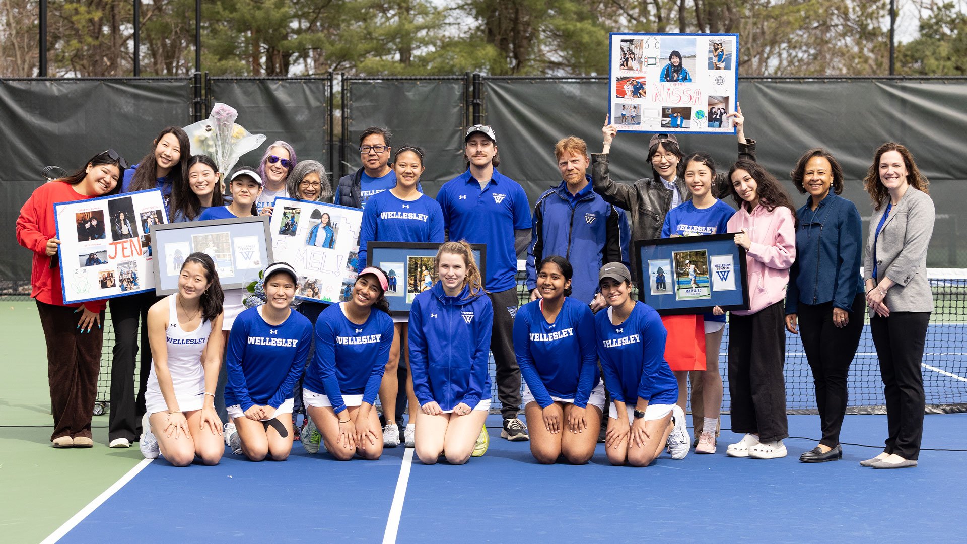 Wellesley College tennis celebrated senior day on Sunday (Frank Poulin)