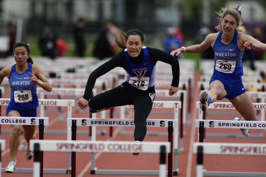 Cathy Chen earned First Team All-NEWMAC honors in the 100m Hurdles (Springfield Athletic Communications).
