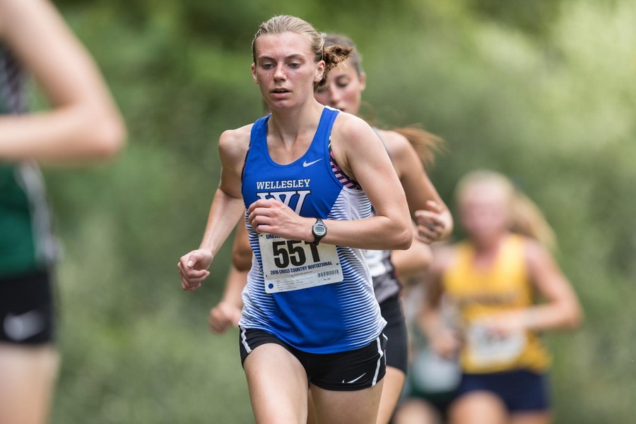 First year Maya Bradbury finished 12th overall for the Blue (Frank Poulin).