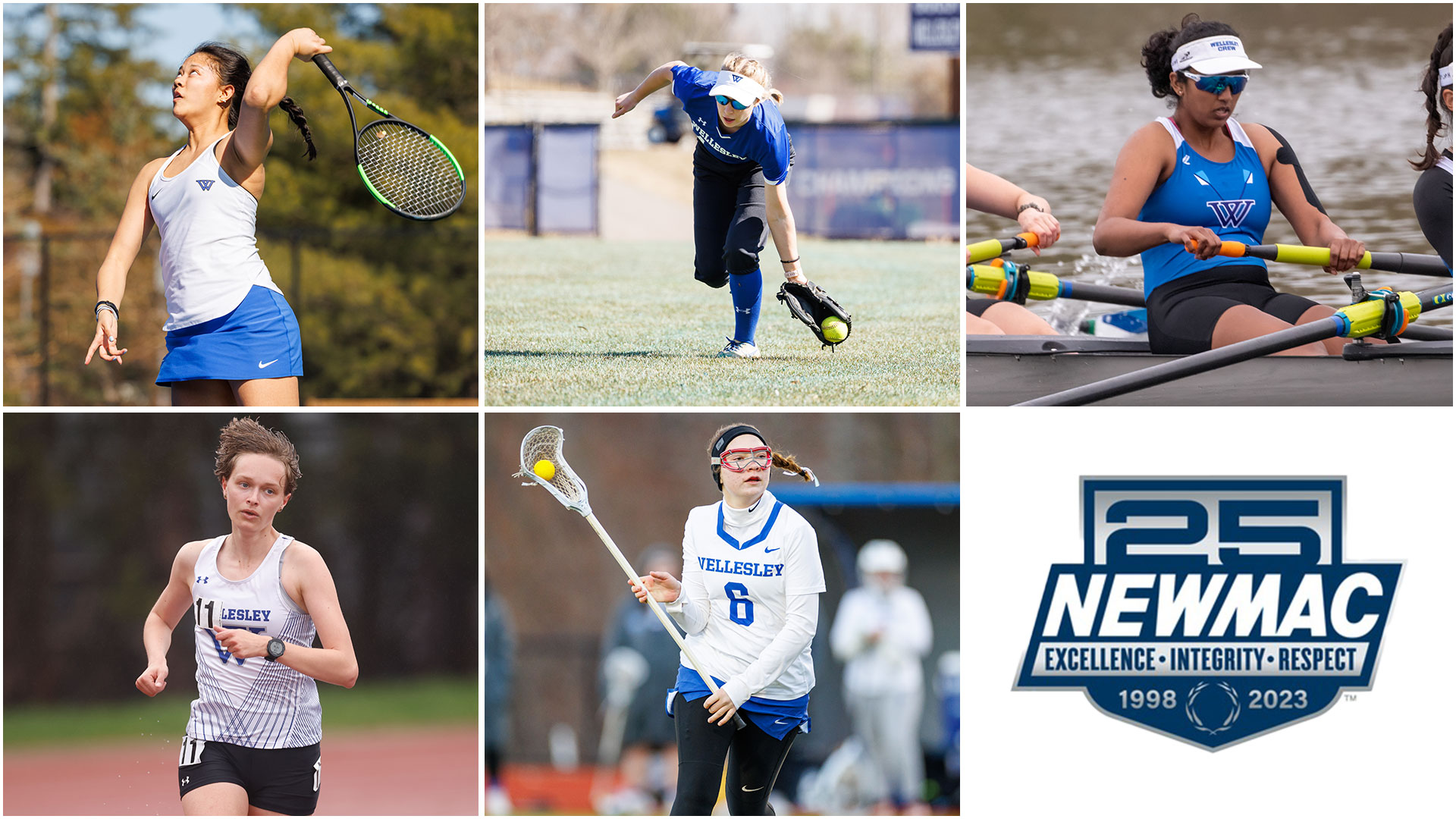 Five Wellesley Athletes were named to the spring NEWMAC All-Sportsmanship team.