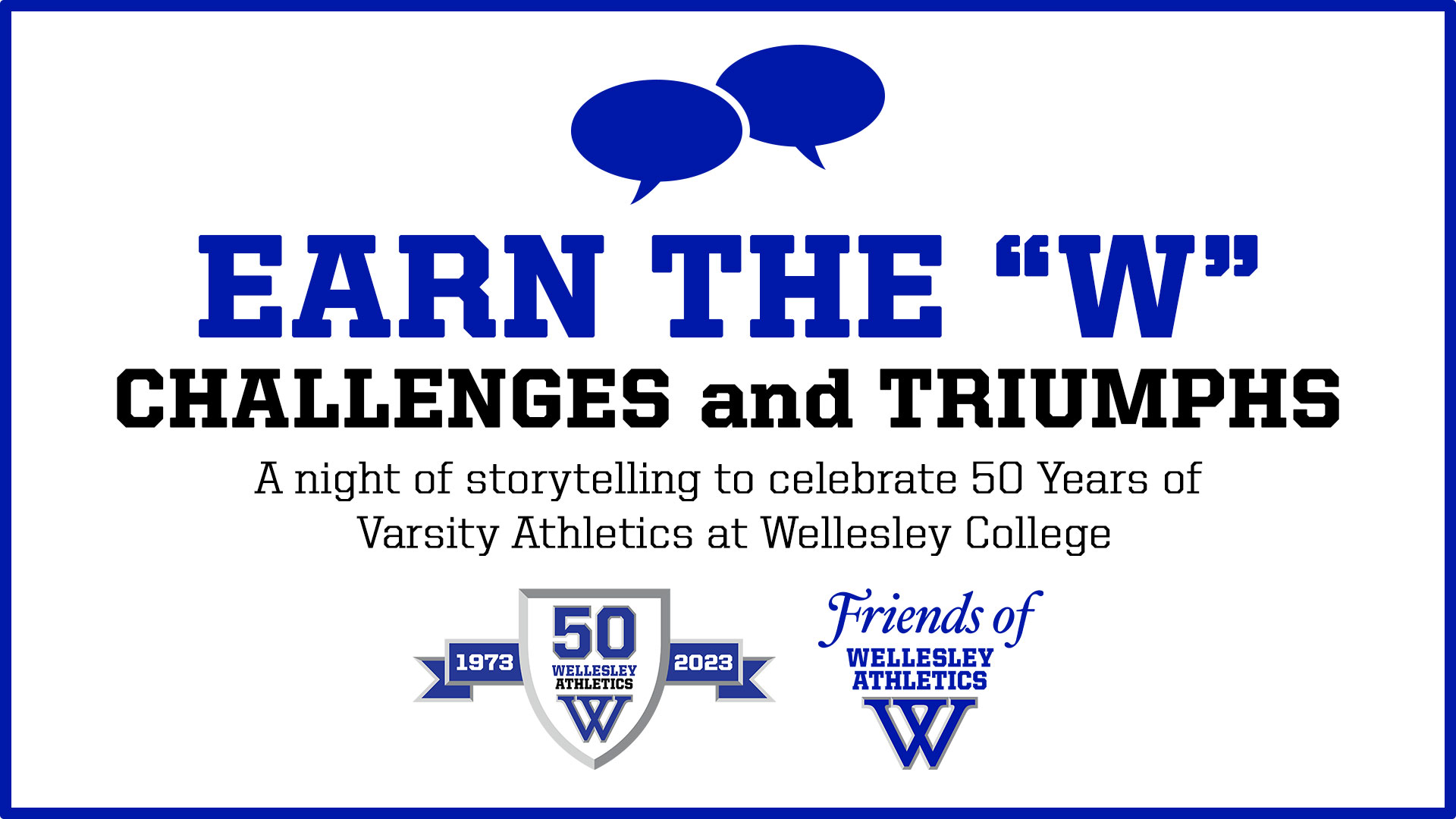 Join Friends of Athletics for "Earn The W: Challenges and Triumphs" Storytelling Event During Reunion 2024