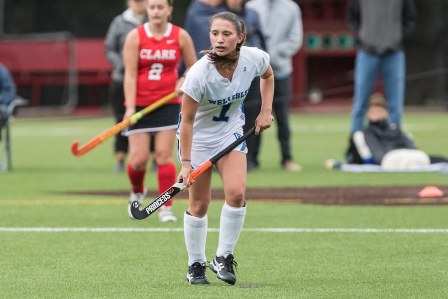 Sophomore Hannah Maisano scored a pair of goals to lead Wellesley to a 3-0 upset of Smith (Frank Poulin).