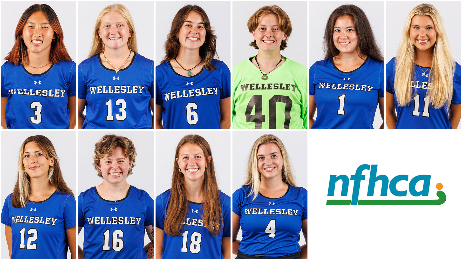 10 members of Wellesley field hockey were named to the National Academic Squad on Wednesday (Frank Poulin)