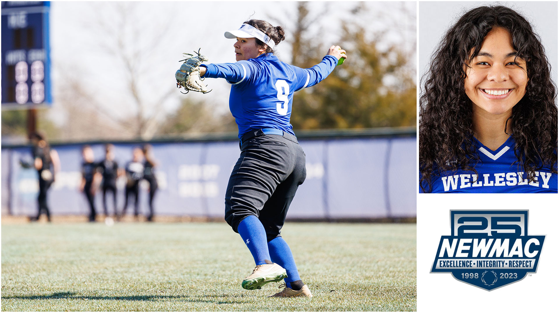Lauren Young '25 was named the NEWMAC Pitcher of the Week (photos by Frank Poulin)