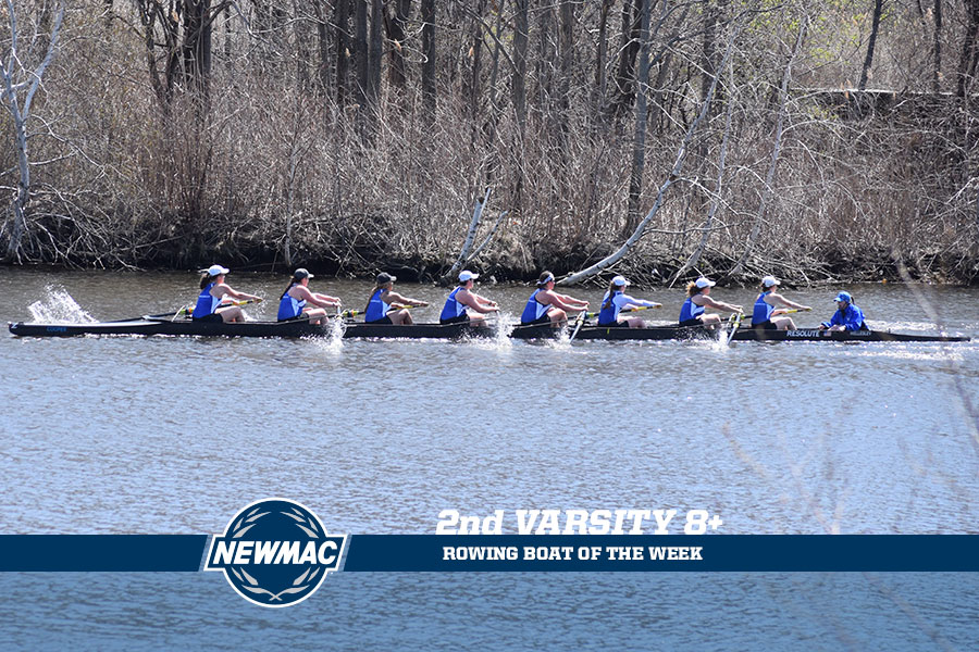 Blue Crew's 2nd Varsity 8 Named NEWMAC Boat of the Week