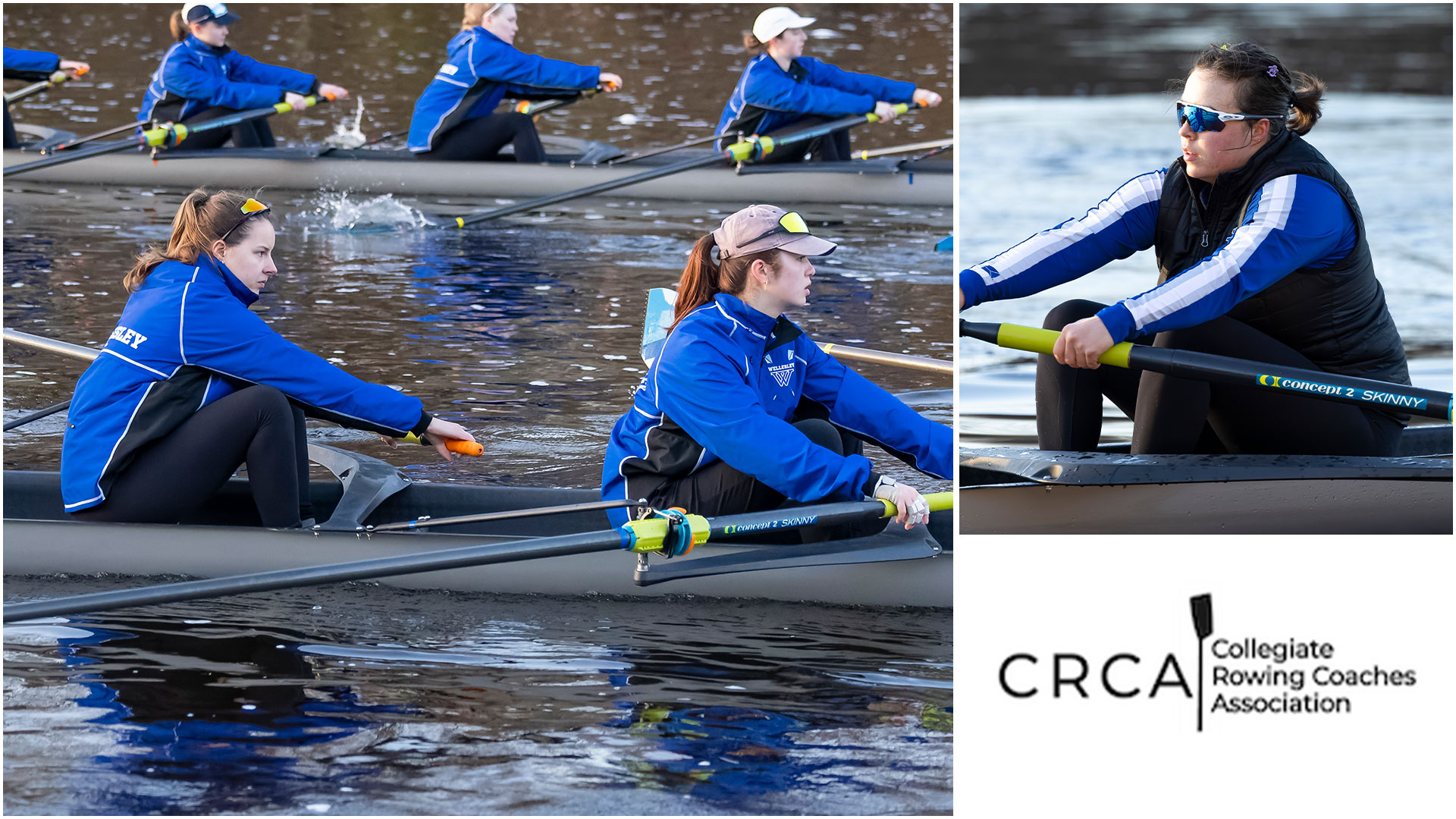 11 members of Wellesley Crew receive the 2024 CRCA Scholar Athlete honor (Frank Poulin)