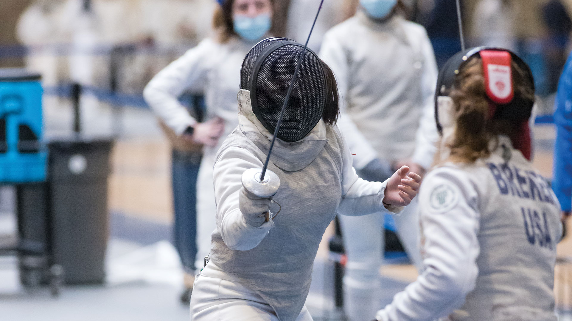 Twelve fencers at the 2022 NCAA Northeast Regional Championships (Frank Poulin Photography)