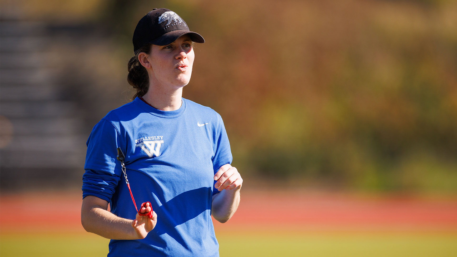 Lauren Schoenberger will depart after seven seasons as Head Coach at Wellesley (Frank Poulin)