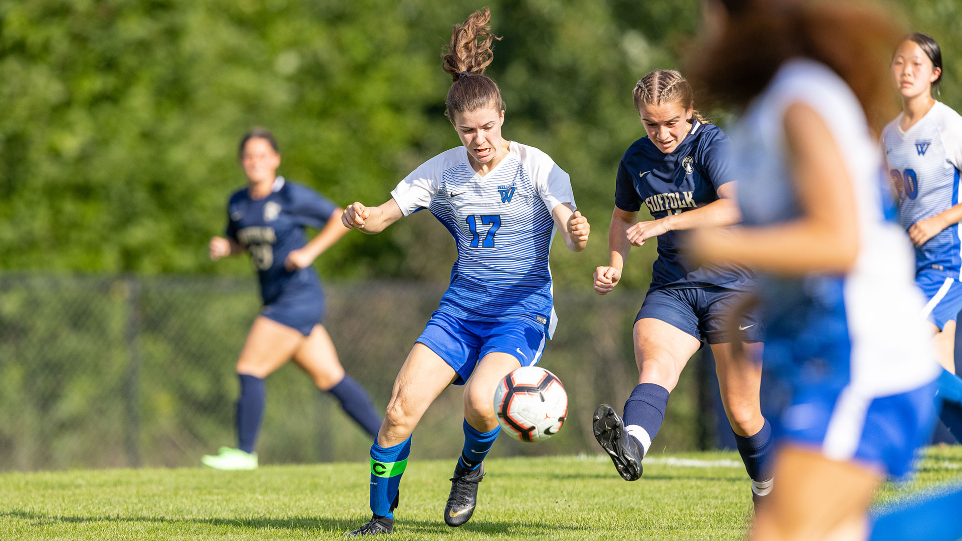 Danika Heaney '23 and the Blue will host Simmons in the season opener on Sept. 1 (Frank Poulin Photography).