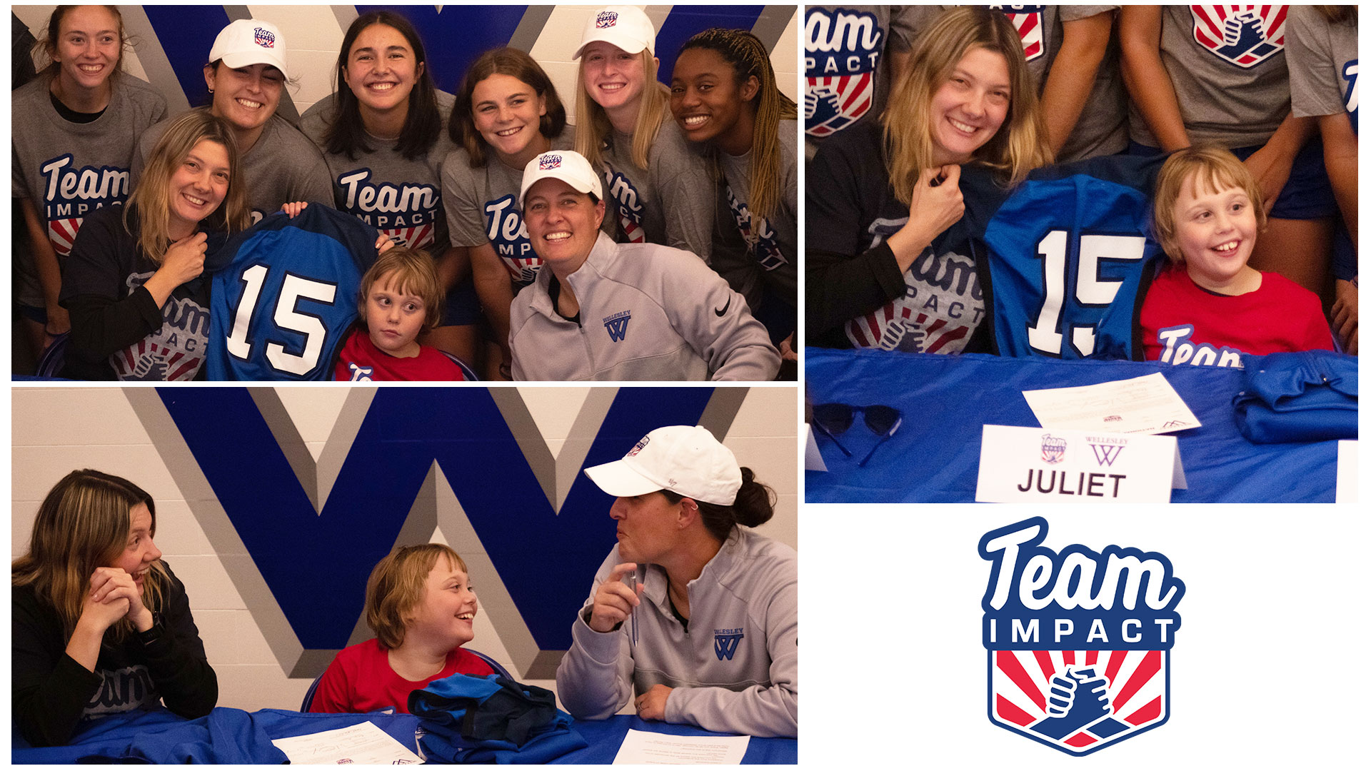 The Blue soccer team signed 9-year-old Juliet Sullivan through Team IMPACT on Tuesday (Bell Pitkin '23)