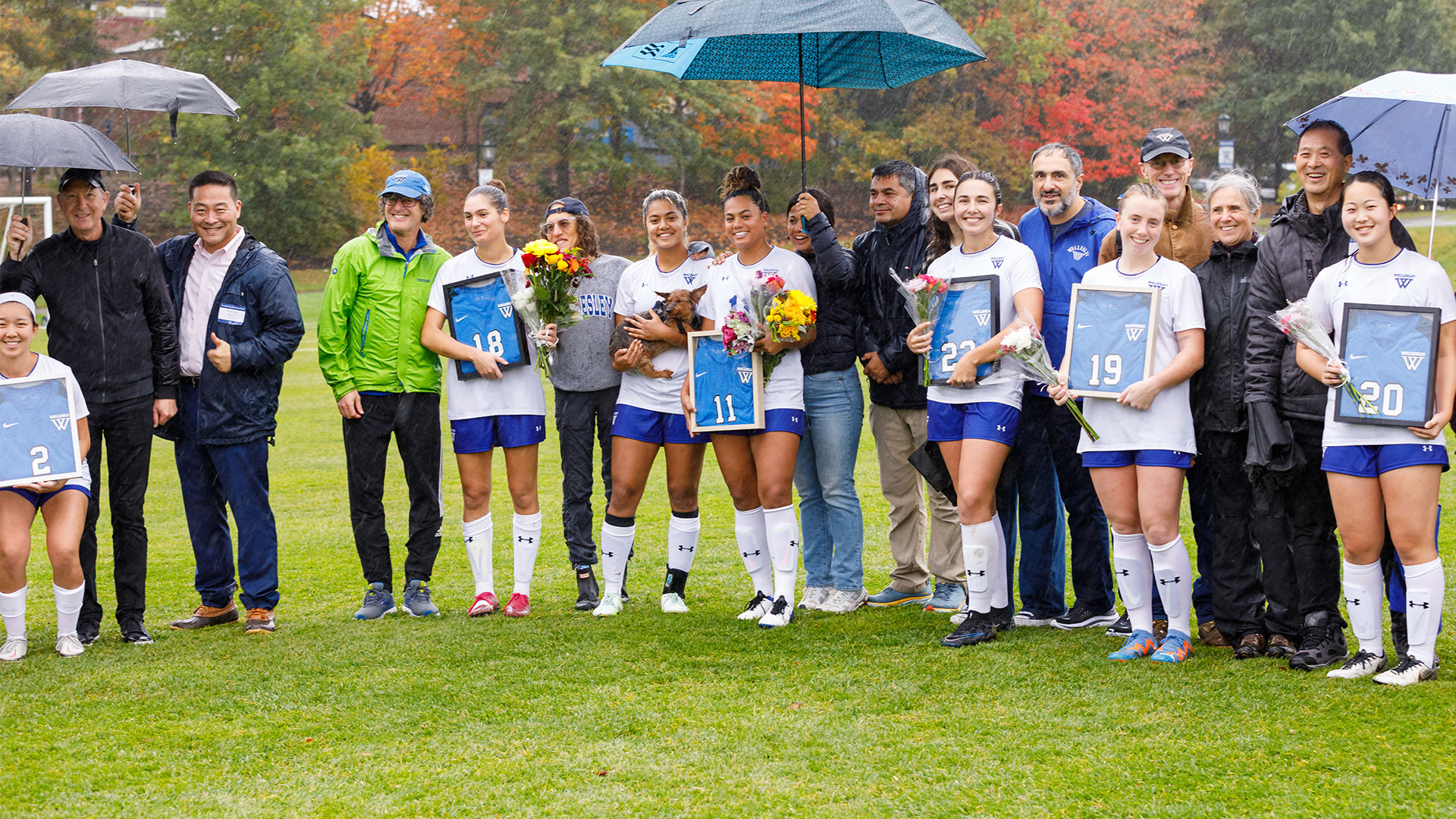 Wellesley College soccer celebrated senior day on Saturday (Frank Poulin)