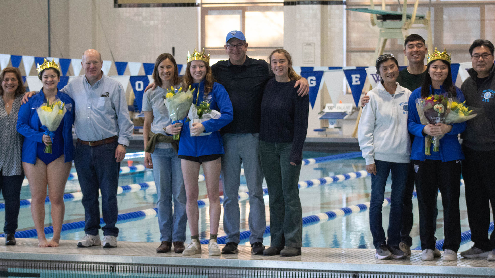 Wellesley celebrated it's senior swimmers and divers on Saturday (Bell Pitkin)