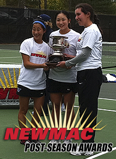 Wellesley Tennis Sweeps Major NEWMAC Awards
