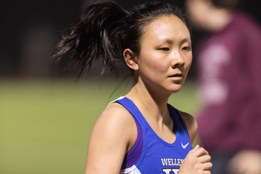 Senior Catherine Xie was 15th in the 10,000m (Frank Poulin).