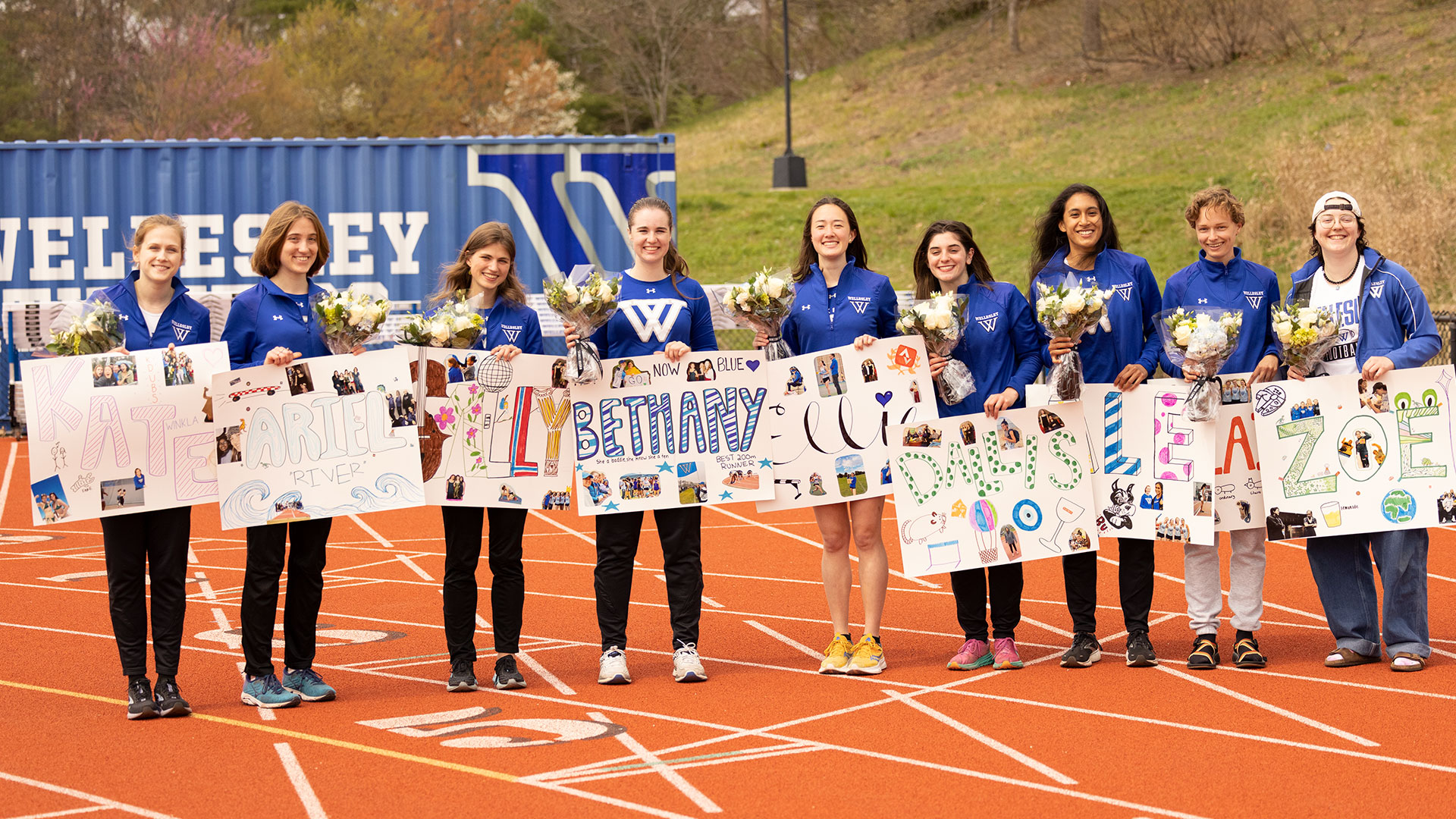 Wellesley track & field celebrated senior day on Saturday.