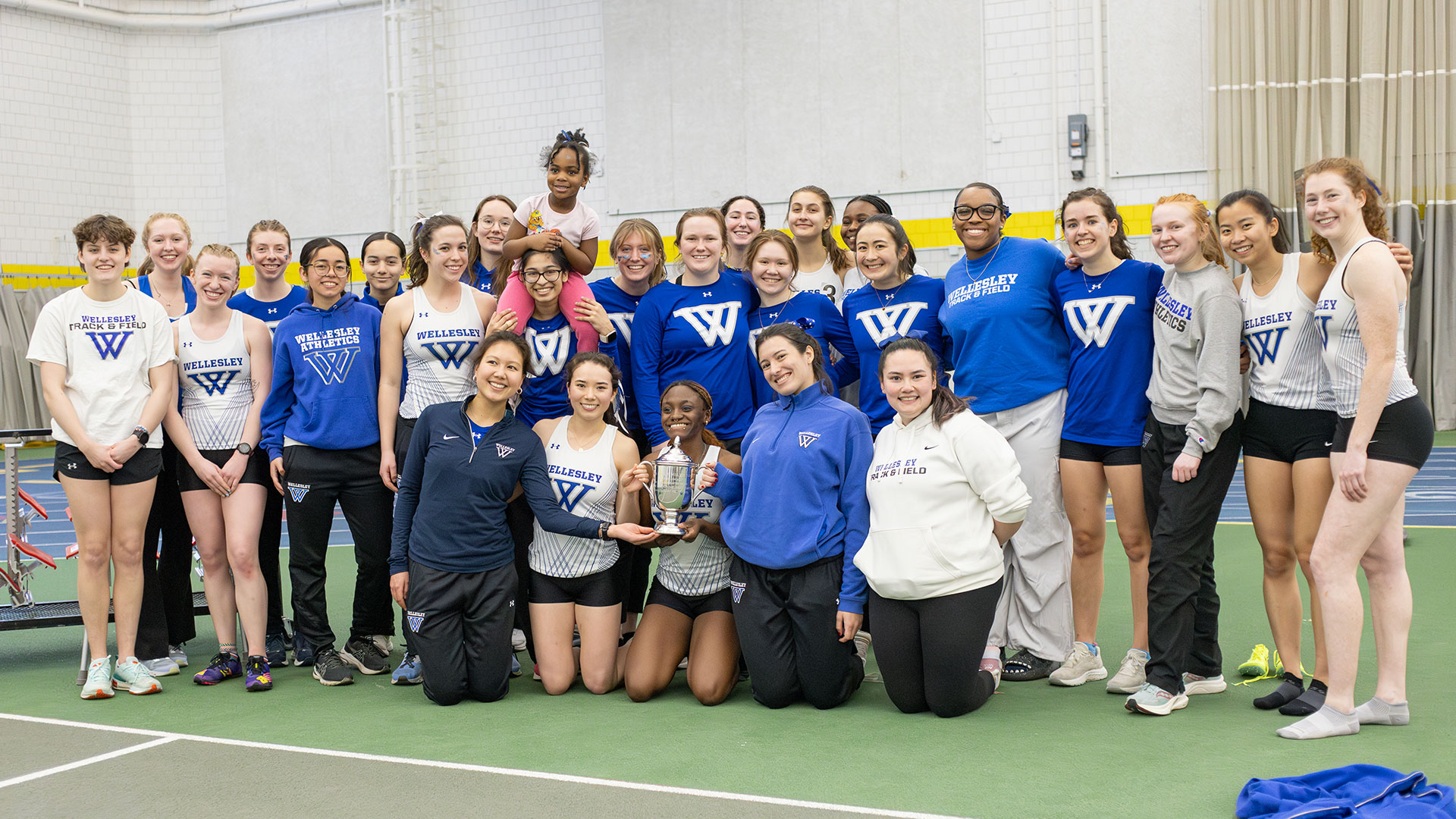 Wellesley College track &amp; field won the Peter de Villiers Cup at Smith College on Saturday (Frank Poulin)
