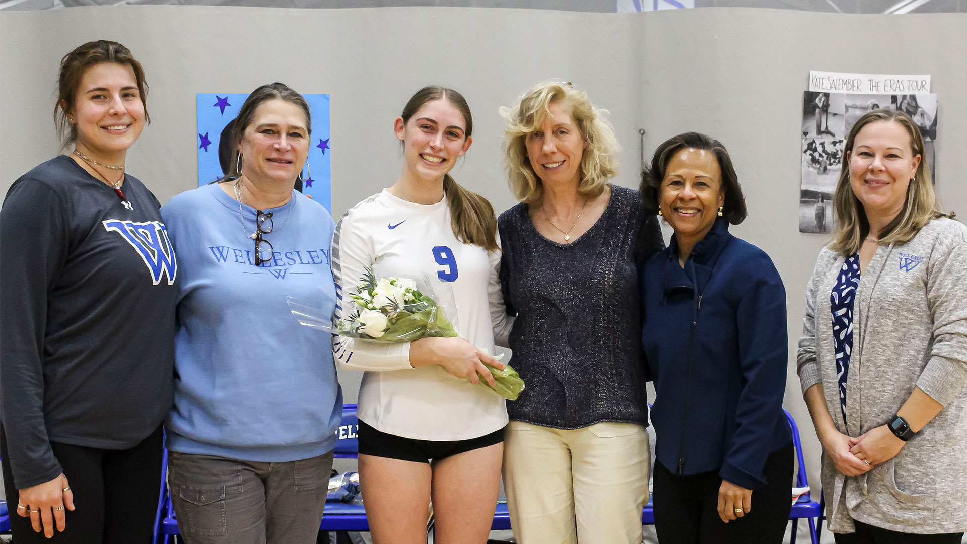 Wellesley College volleyball celebrated senior day on Saturday (Mya Lampley '26)