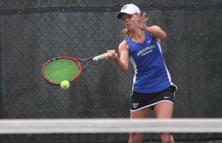 Blue Tennis Rolls to 9-0 NEWMAC Win Over Emerson