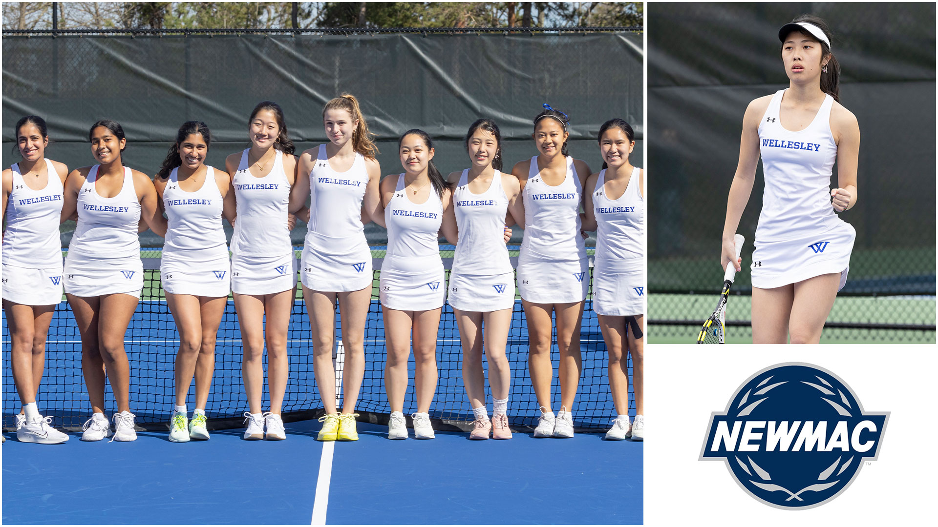 No. 3 Wellesley College tennis will host No. 6 Springfield at 3:00 PM on Tuesday, April 30 (Frank Poulin)